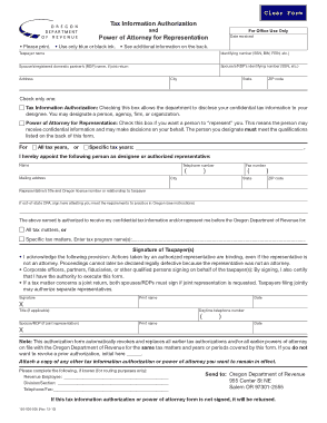 Free Download PDF Books, Oregon Tax Power Of Attorney Form Template