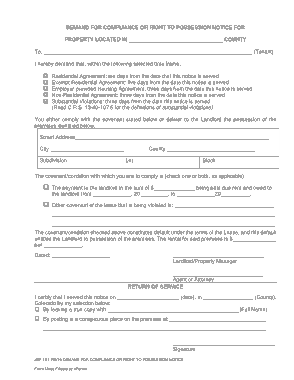 Free Download PDF Books, Colorado Eviction Notice Form Jdf 101 Form Template