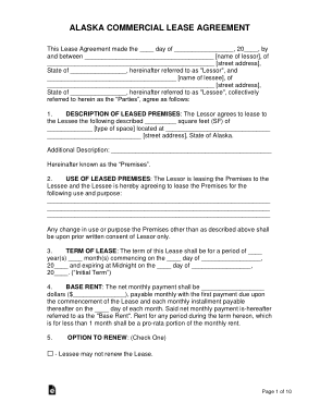 Free Download PDF Books, Alaska Commercial Lease Agreement Form Template