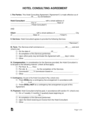 Free Download PDF Books, Hotel Consultant Agreement Form Template