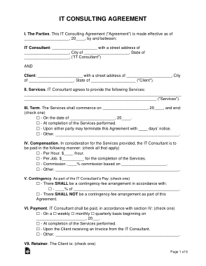 Free Download PDF Books, IT Consultant Agreement Form Template
