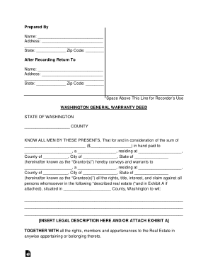 Free Download PDF Books, Washington General Warranty Deed Form Template