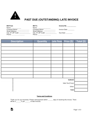 Free Download PDF Books, Past Due Late Invoice Form Template