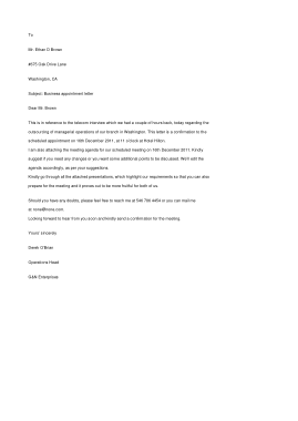 Free Download PDF Books, Business Appointment Letter Template