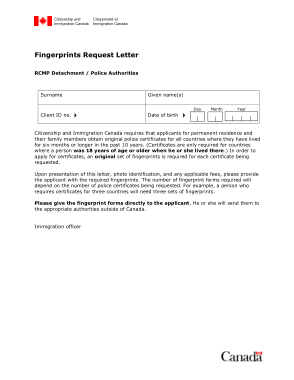 Free Download PDF Books, Document of Finger Print Request Letter Template