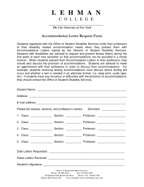 Free Download PDF Books, Accommodation Letter Request Form Template