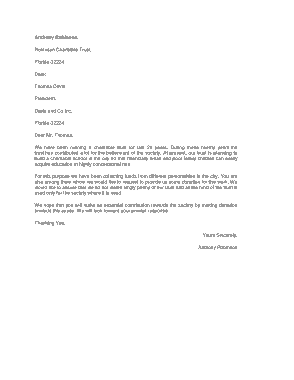 Free Download PDF Books, Work Donation Request Letter Template