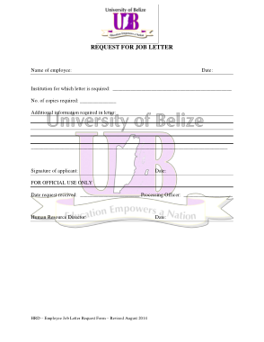 Free Download PDF Books, Job Letter Request Letter Template