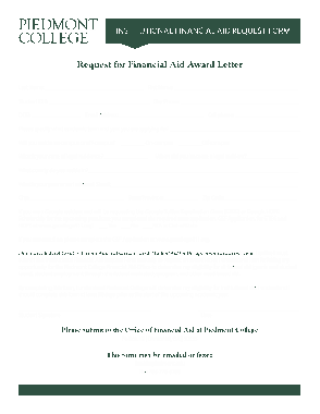 Free Download PDF Books, Financial Aid Award Request Letter Template