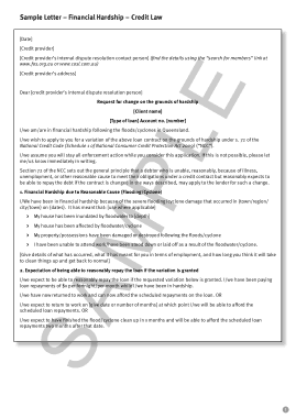 Free Download PDF Books, Financial Hardship Request Letter Template