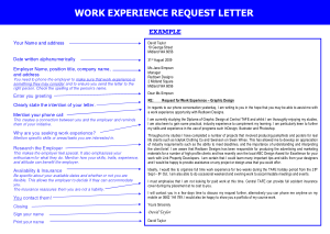 Free Download PDF Books, Work Experience Request Letter Template