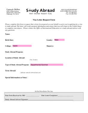 Free Download PDF Books, Visa Letter Request Form Template