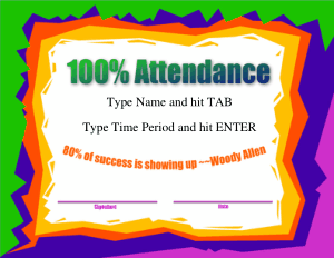 Free Download PDF Books, Student Attendance Certificate Template