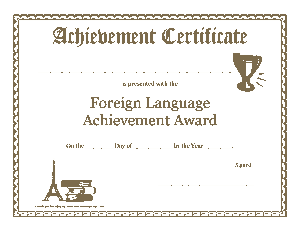 Free Download PDF Books, Achievement Award Certificate Example Template