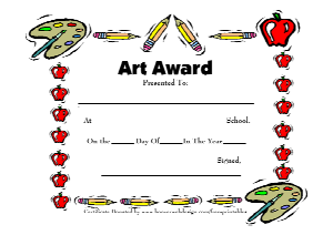 Free Download PDF Books, Art Award Certificate Template