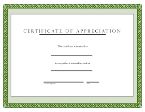 Free Download PDF Books, Free Printable Appreciation Award Certificate Template