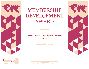 Free Download PDF Books, Membership Development Award Certificate Template