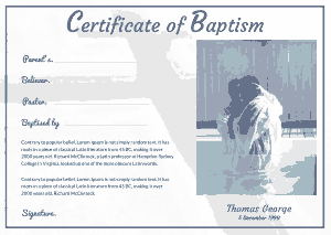 Free Download PDF Books, Adult Baptism Certificate Template