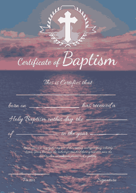 Free Download PDF Books, Sample Baptism Certificate Template