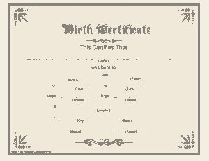 Free Download PDF Books, Official Birth Certificate Template