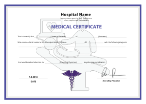Free Download PDF Books, Sample Hospital Medical Fitness Certificate Template
