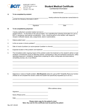 Free Download PDF Books, Medical Certificate of a Student Template