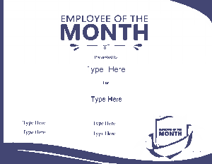 Free Download PDF Books, Employee of the Month Certificate Template
