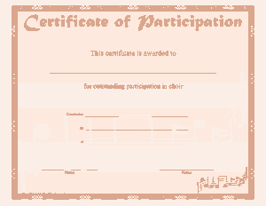 Free Download PDF Books, Music Performance Certificate Template