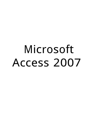 Free Download PDF Books, Access 2007, MS Access Tutorial