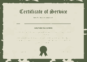 Free Download PDF Books, Army Cadet Service Medal Certificate Template
