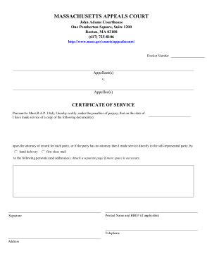Free Download PDF Books, Federal Certificate of Service Template