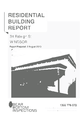 Free Download PDF Books, Pre Purchase Residential Building Inspection Report Form Template