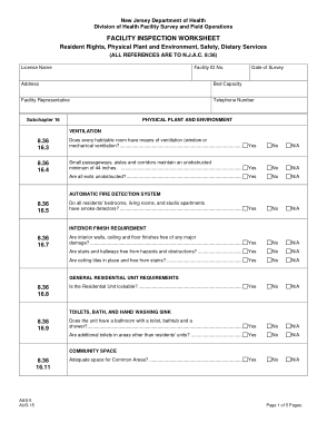 Free Download PDF Books, Facility Inspection Worksheet Form Template