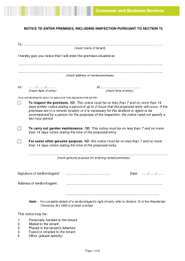 Free Download PDF Books, Notice To Enter Premises Including Inspection Pursuant Form Template
