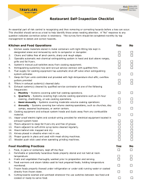 Free Download PDF Books, Restaurant Self Inspection Checklist Form Template