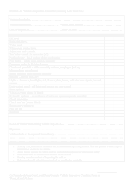 Free Download PDF Books, Sample Vehicle Inspection Checklist Form Template
