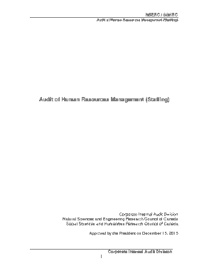 Free Download PDF Books, Audit of Human Resources Management Audit Report Template