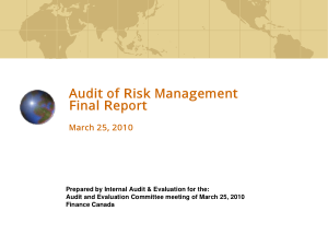 Free Download PDF Books, Audit of Risk Management Final Report Template