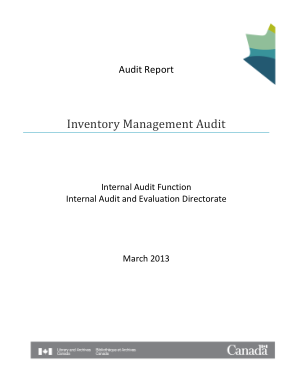 Free Download PDF Books, Inventory Management Audit Report Sample Template