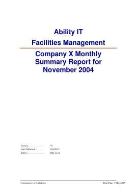 Free Download PDF Books, Ability IT Facilities Management Monthly Report Sample Template