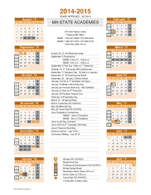 Free Download PDF Books, MN State Academic Yearly Calendar Template