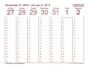 Free Download PDF Books, 7Days 24Hrs Weekly Calendar Template
