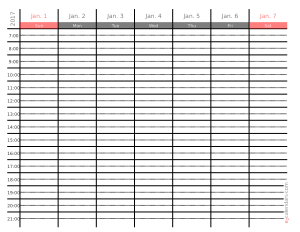 Free Download PDF Books, Printable Weekly Appointment Calendar Template