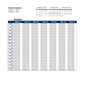 Free Download PDF Books, Time Management Weekly Calendar Template