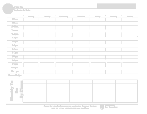 Free Download PDF Books, Weekly Calendar ToDo Template