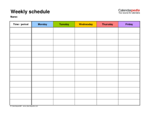 Free Download PDF Books, Weekly Conference Schedule Calandar Template