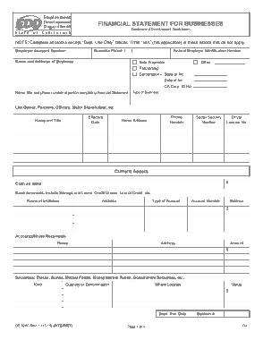 Free Download PDF Books, EDD Business Financial Statement Form Template