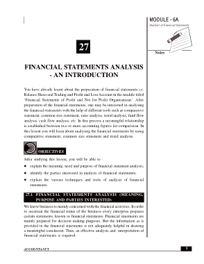 Free Download PDF Books, Financial Analysis Statement Analysis Template