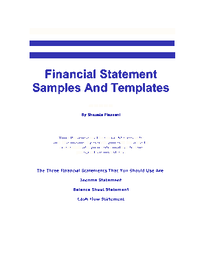 Free Download PDF Books, Financial Statement Samples and Template