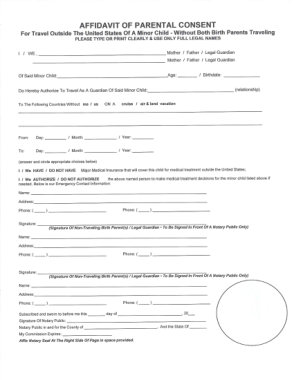 Free Download PDF Books, Affidavit for Parental Consent Form Template